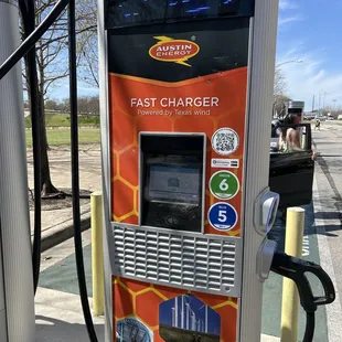 One of four car chargers