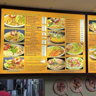 a menu for a mexican restaurant