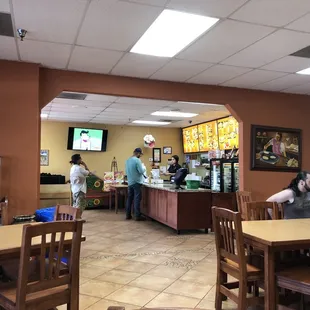 Order counter and dining area