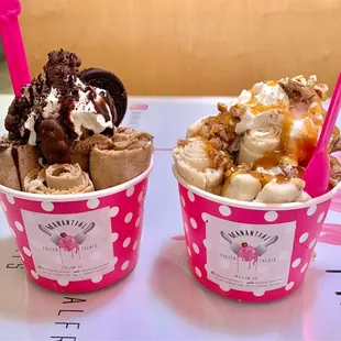Coffee Oreo (custom) and Butter Pecan Lovers