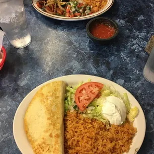 Tilapia and chicken quesadilla :)