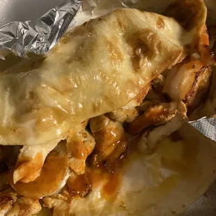 Chicken and shrimp quesadilla