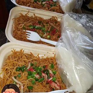 Large noodles w rice cakes