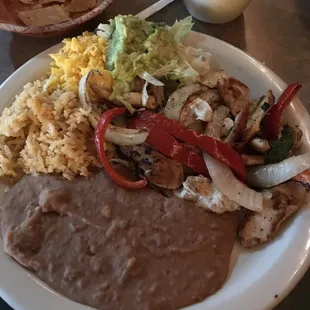 Chicken fajita plate