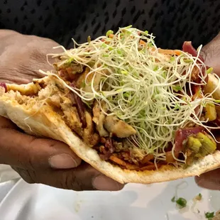 Excellent spicy cajun-style chicken pita