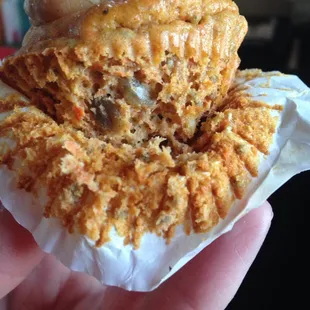 Inside shot of the carrot cake.