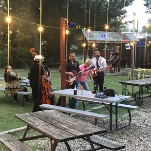 The band partying with some badass ladies in the audience