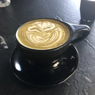 Matcha with a shot of espresso