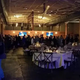 Great bar, VIP loft, dance floor, and plenty of room for a catered meal. (Hopefully from Bella Notte Catering)