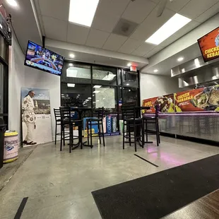 Indoor Seating and ordering counter