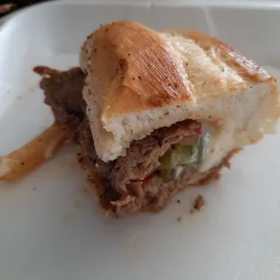 The sandwich didn't lack meat.  It was well packed.