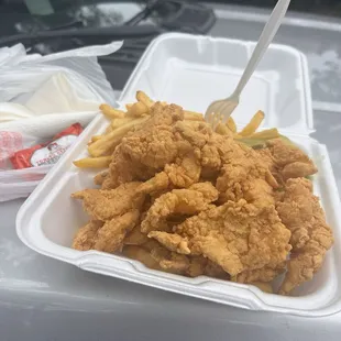 All day every day.  10 shrimp butterflied and fried to perfection so good.  I love em/it