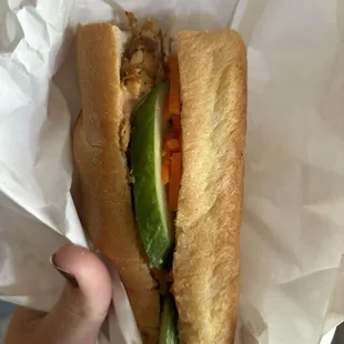 Roasted Chicken Banh Mi Sandwich