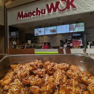 The best honey garlic chicken is waiting for you at Manchu WOK!