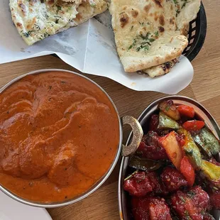Garlic Naan Chicken Tikka Masala Chilli Chicken