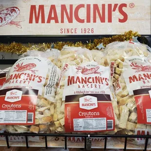 a display of mancini&apos;s cookies