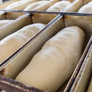 a rack of freshly baked bread