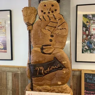 Snowman of Bread