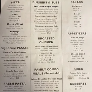 Menu!!