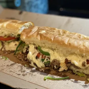 Steak and cheese grinder, extra cheese, extra mayo!