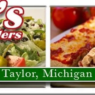 pizza and sandwiches