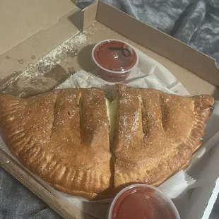 an open box of pastries