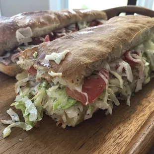 A whole Seafood Grinder.