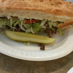 Steak Grinder with pickle spear