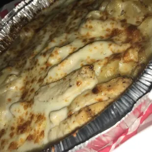 Baked chicken fettuccine