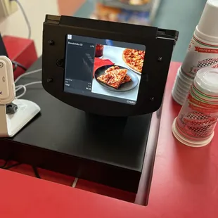 pizza being prepared