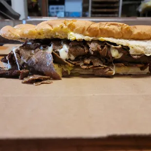8" (half) steak and cheese grinder