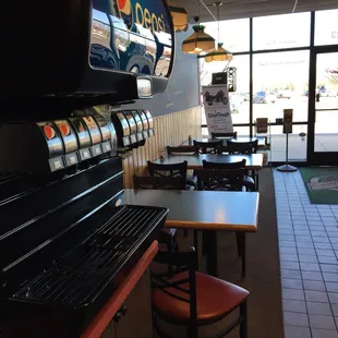 Seating and soda fountain