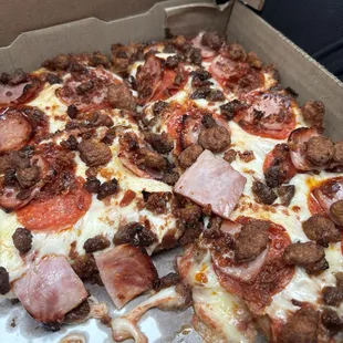 Meat lovers deep dish