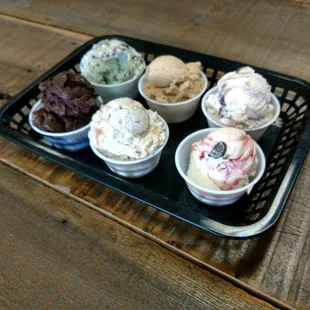 a tray of ice creams