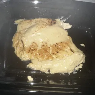 This was 12 dollars after having my drink spilled on me and cheese grated all over me this is what they gave me as a dessert