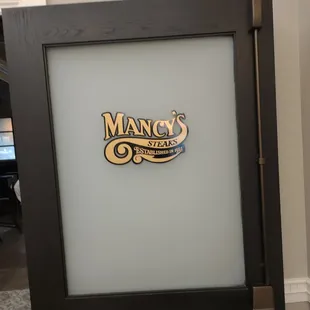 a sign for the restaurant