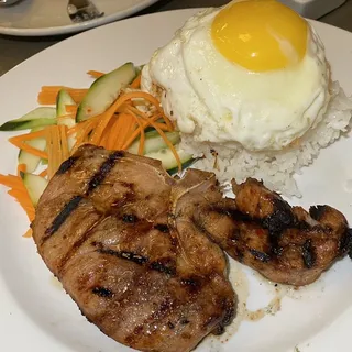 Grilled Pork Chop No.5 and Eggs