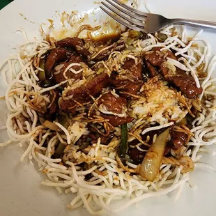 Mongolian beef with easy onions