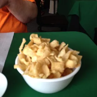 Fried noodles arrive hot and freshly made.