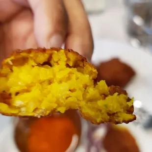 Interior of bayar kyaw ($8), vegan by default. Super tasty Burmese falafel.