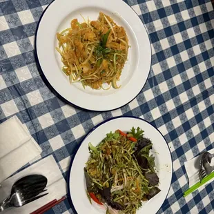 Samsosa salad &amp; Tea leaf salad