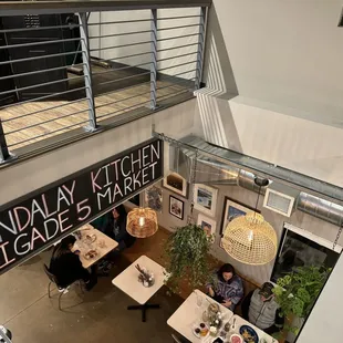 a view of the kitchen from the second floor