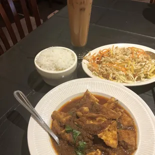 V14, Mango Salad and Burmese tea
