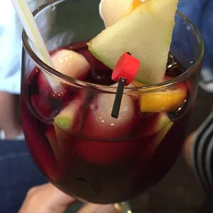 Sangria with lychee