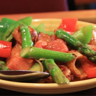 Pan Fry Okra Prawn