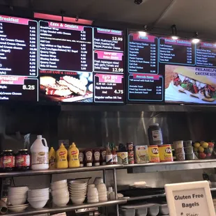 Counter with menu board