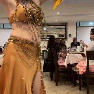 Mediterranean cuisine; belly dancer