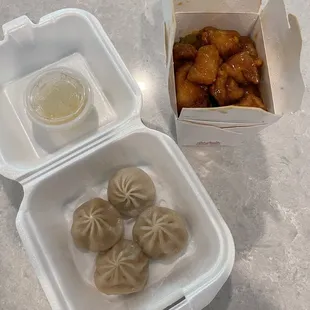 potstickers and orange peel chicken