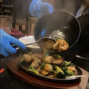 Shrimp and Scallops with Vegetables