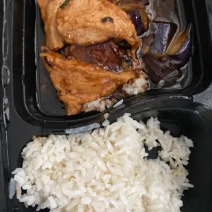Tofu eggplant lunch special